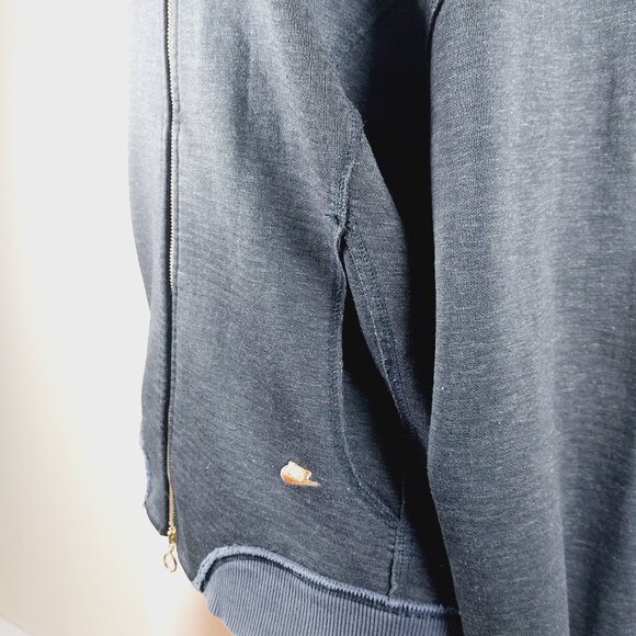 Nike Women's Black Fit Dry Raglon Sleeve Casual Full Zip Hoodie Size L - Picture 7 of 13